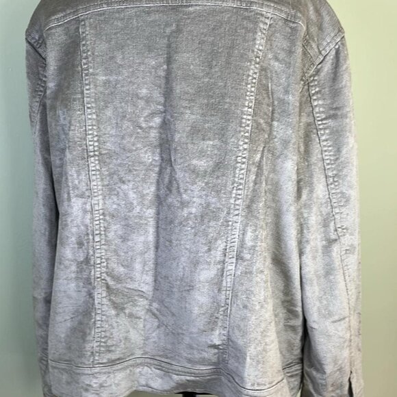 Patrick Christopher Grey 2XL Corduroy Jacket Rhinestone Buttons Cowgirl Chic - Picture 7 of 7